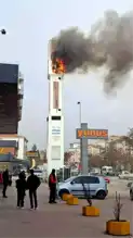 Polatlı'da Baz İstasyonu Patladı! Yangın Panik Yarattı